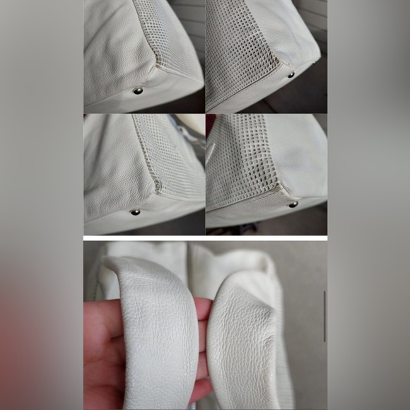 CHANEL White Caviar Leather Perforated CC Bowler Bag - Picture 8 of 10